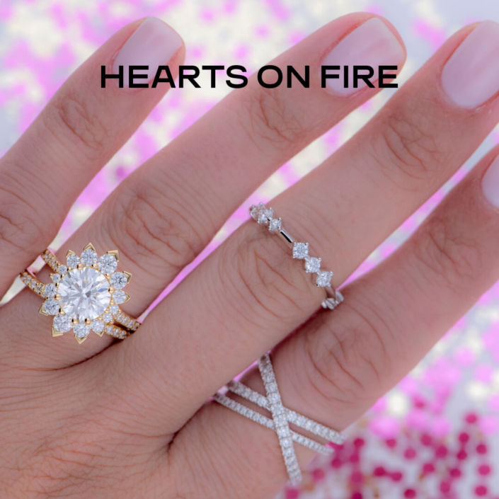 Behati Say It Your Way Oval Engagemnet Ring, Love Code Band, Harley Wrap Power Band