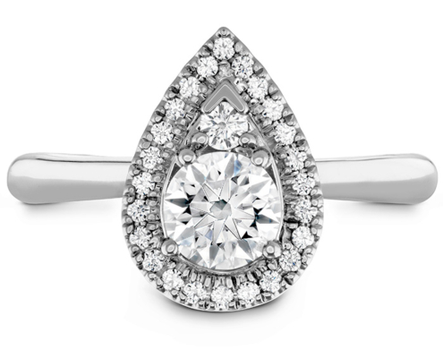 DESTINY TEARDROP SHAPE HALO ENGAGEMENT RING