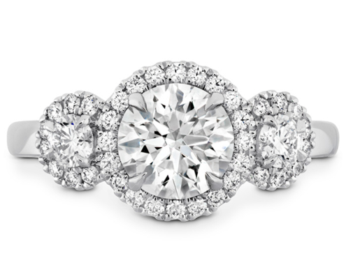 INTEGRITY HOF THREE STONE METAL ENGAGEMENT RING