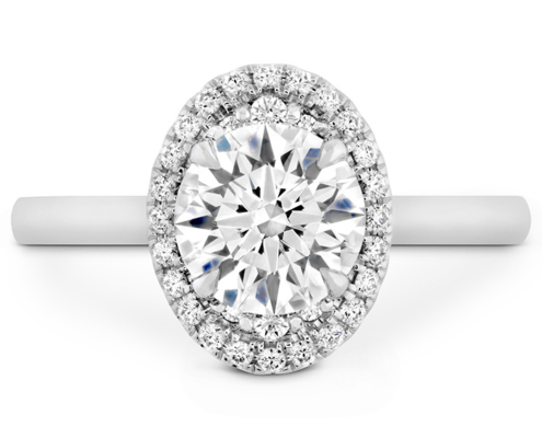 JULIETTE OVAL HALO ENGAGEMENT RING