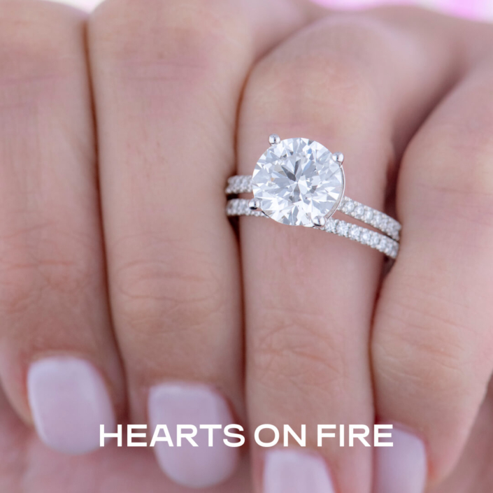 Sloane Diamond Engagemnet Ring Diamond Band with Matching Band