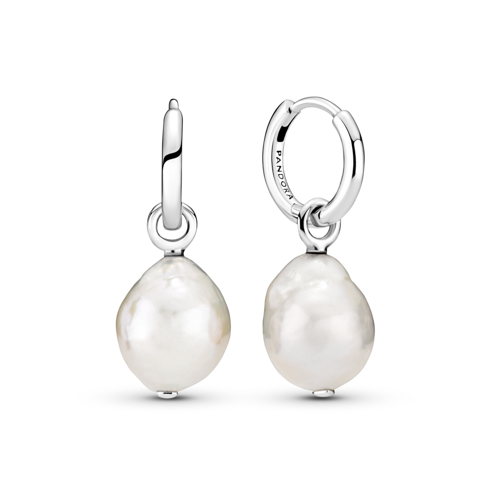 Freshwater Cultured Baroque Pearl Hoop 