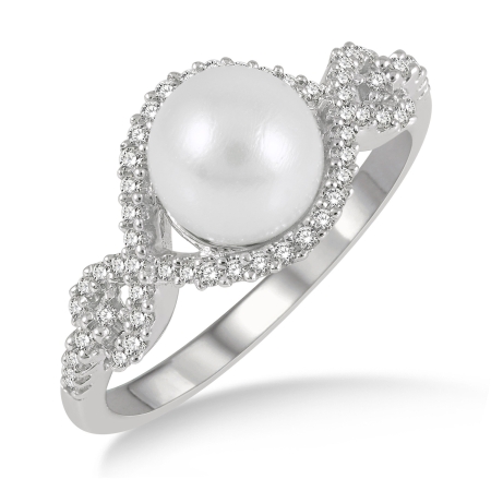 7MM Pearl .20CT Diamond Ring