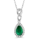 Emerald Pear Cut Pendant 10CT