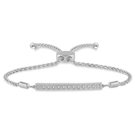 .06CT Diamond Bar Lariat Bracelet