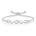 .07CT Triple Infinity Lariat Tennis Bracelet