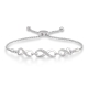 .07CT Triple Infinity Lariat Tennis Bracelet