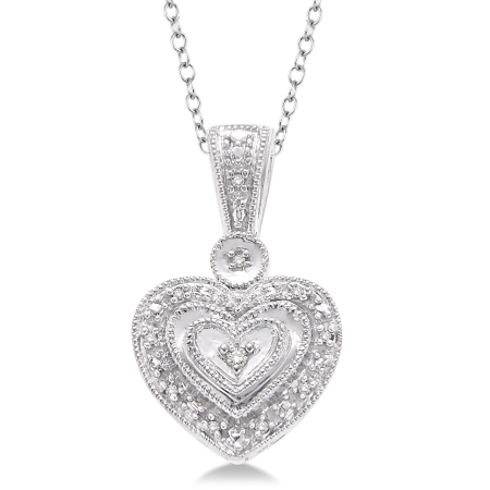 .05CT Diamond Heart Fashion Pendant