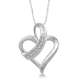 .05CT Heart Silver Pendant