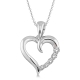 .03CT Diamond Heart Journey Pendant