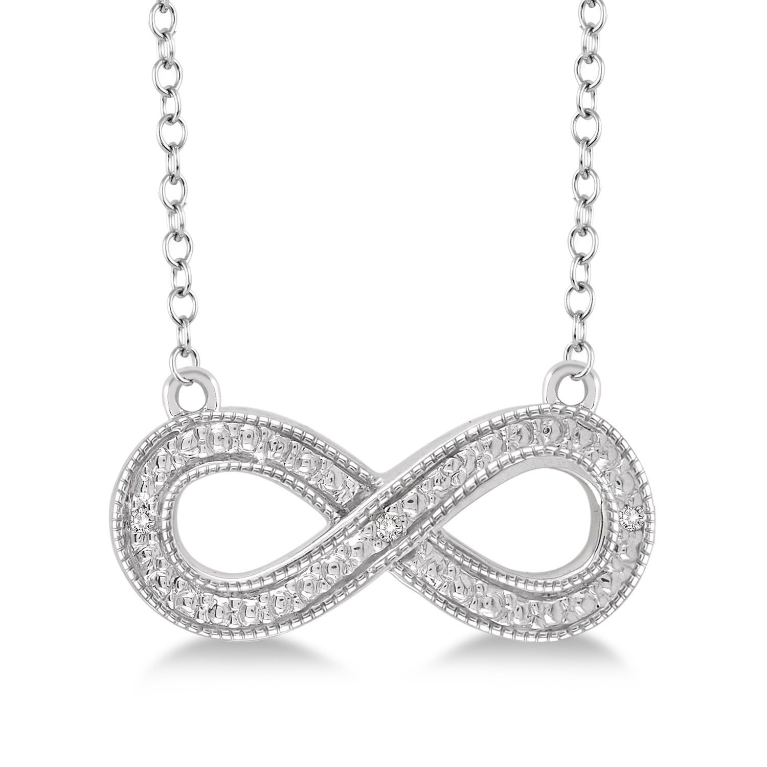 87169SSSLPD .03CT Diamond Infinity Necklace