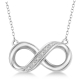 .03CT Diamond Infinity Pendant WG