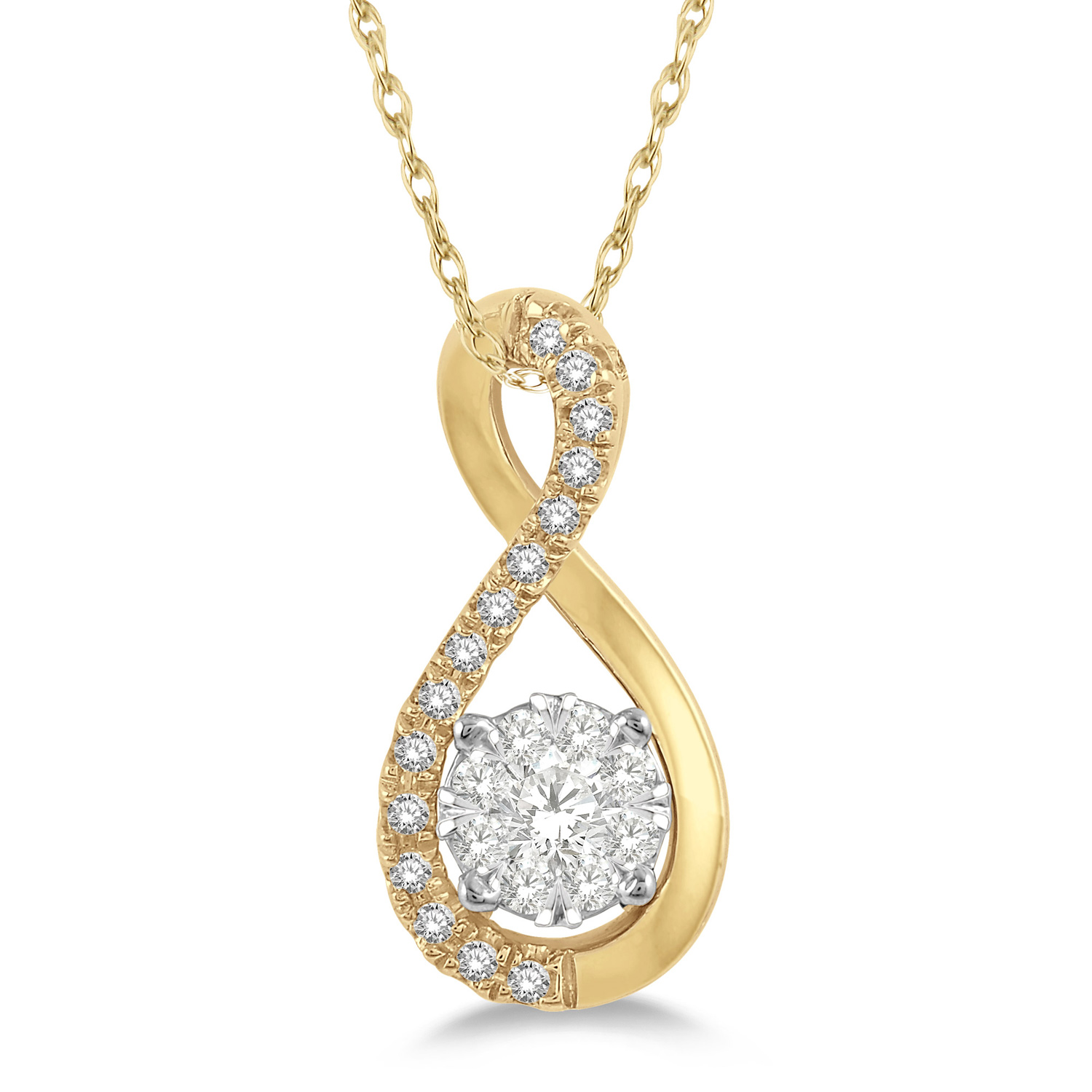 907A7FHPDYW .20CT Lovebright Pendant YG