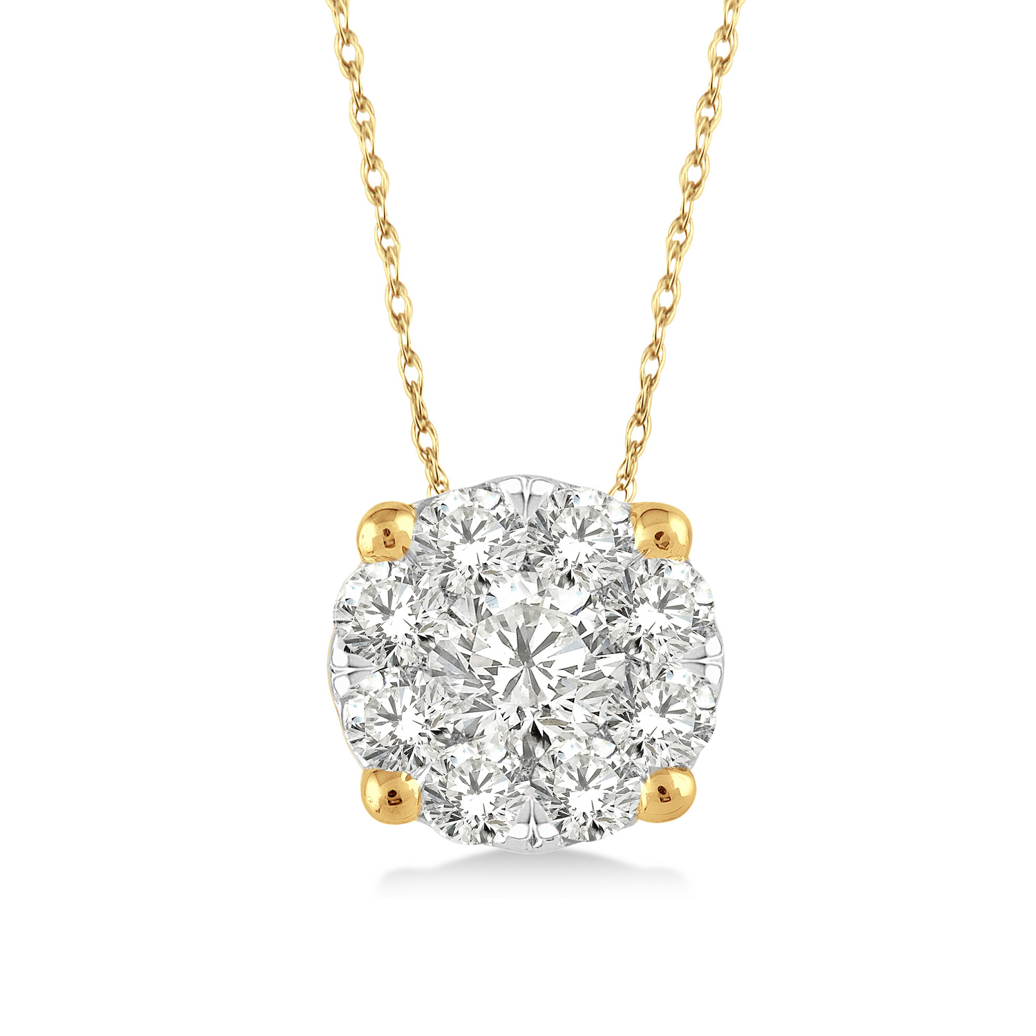 91758FHPDYG .12CT Lovebright Pendant YG