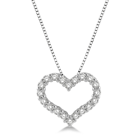 Diamond Heart Pendant WG .50CT