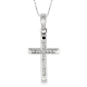 Channel Diamond Cross Pendant .10CT