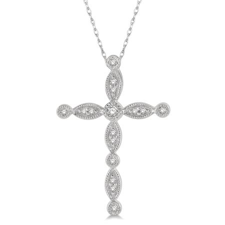 Diamond Cross Necklace .10CT