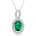 Oval Emerald & Diamond Pendant